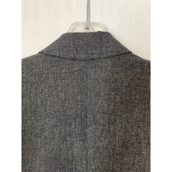 Ann Taylor Womens Jacket 4 Gray Buttons Fitted Wool Blend Lined - Picture 4 of 11